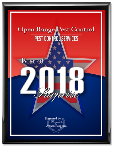2018 Award Winner Best of Surprise AZ Pest Control Open Range Pest Control